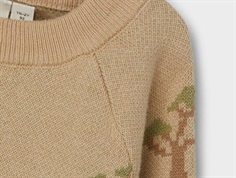 Lil Atelier pebble/melange striktrøje træer